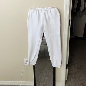 Never worn. S. White sweats.